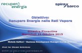 Recupero energia dalle reti vapore - Spirax Sarco all'evento Recupero Energia di Empoli il 21 Ottobre 2015