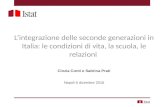 Cinzia Conti e Sabrina Prati, Integrazione seconde generazioni in Italia le condizioni di vita, la scuola, le relazioni