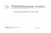 Dichiarazione di sintesi sull'iter del nuovo Prgc di Pordenone