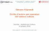 Diritto d'autore per operatori del settore cultura (Gorizia, 2016)