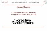 Le licenze Creative Commons e i contenuti aperti nella scuola (giugno 2016)