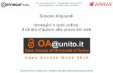 Immagini e testi online: il diritto d’autore alla prova del web (Torino, ott. 2015)