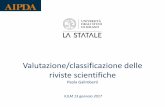 P. Galimberti: Valutazione/classificazione delle riviste scientifiche