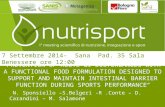 Sanis-Nutrisport 2014  Nutrizione, Integrazione e Sport