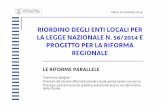 Il riordino degli enti locali nella l. 56 e nella legge di riforma regionale