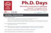 PhD days III edizione - Per una Ricerca di Qualità - Università di Catania