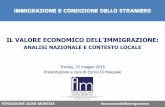 Economia dell'immigrazione in Italia estratto del rapporto 2015 fondazione Leone Moressa