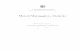 Metodi Matematici e Statistici
