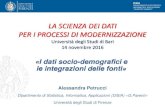 A. Petrucci, I dati socio-demografici e le integrazioni delle fonti
