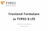 Frontend Formulare in TYPO3 8 LTS
