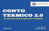 Costruzioni Solari - Novità Conto Termico 2.0 - 2016