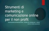 Strumenti di marketing e comunicazione online per il non profit