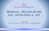 Decreto fiscale 2016 - D.L. n. 193/2016