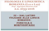 3-l11-l12- fonetica e morfosintassi delle lingue romanze