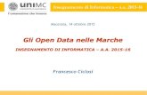 MODULO OD3: Gli Open Data nelle Marche