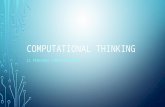 Computational thinking - Il pensiero computazionale