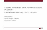 D. Zurlo, M. A. Fugnitto, A. Eusepi - Il conto trimestrale delle Amministrazioni pubbliche: la sfida della destagionalizzazione