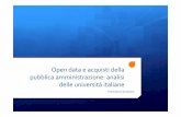 Open data e acquisti della pubblica amministrazione: analisi delle università italiane - Presentazione