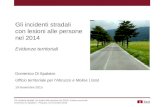Gli incidenti stradali con lesioni alle persone nel 2014 - Evidenze territoriali - di Domenico Di Spalatro