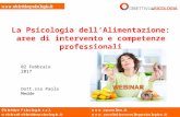 La Psicologia dell’Alimentazione: aree di intervento e competenze professionali-Sessione 2