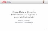 Open Data e Crescita Indicazioni strategiche e potenziali ricadute