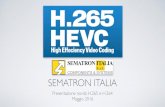 Presentazione Broadcast H.265 & H.264 Sematron Italia  - Maggio 2016