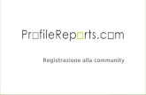 Guide ProfileReports.com - Registrazione alla community ProfileReports.com