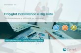 Polyglot Persistence e Big Data: tra innovazione e difficoltà su casi reali - A. Mantuano (Cerved)