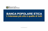 Presentazione Banca Popolare ETICA