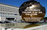 La diplomazia italiana e la sua evoluzione