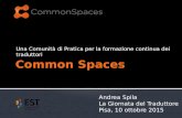 Common Spaces: una comunità di pratica per la formazione continua dei traduttori
