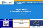 Master on line in traduzione specialistica SSIIT Pescara - 2015-16