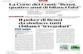 Matteo Renzi sindaco quattro anni di bilanci falsi al Comune di Firenze