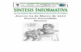 Sintesis informativa 23 de marzo 2017
