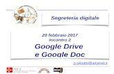 Corso segreterie Crema - Incontro 2: Google Drive e Google Doc