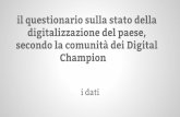 il questionario sulla stato della digitalizzazione del paese, secondo la comunità dei Digital Champion