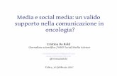 Media e social media: un valido supporto nella comunicazione in oncologia?