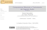 Composizione Musicale e Trattamento del Segnale Audio
