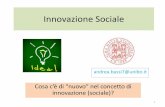 Cosa c'è di nuovo nel concetto di innovazione sociale?