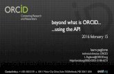 The ORCID API (L. Paglione)