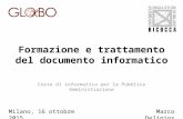 Formazione e trattamento del documento informatico