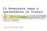 Mario Pianta, Il benessere equo e sostenibile in Italia