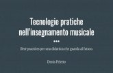 Tecnologie pratiche nell'insegnamento musicale