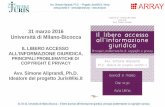 Il libero accesso all'informazione giuridica (Bicocca, 31/03/2016)