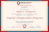 Certificato digital certification program A. Tomasoni