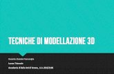 Tecniche di modellazione 3d metodo progettuale