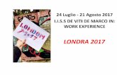 I.I.S.S DE VITI DE MARCO IN: WORK EXPERIENCE - Londra 2017