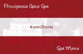 Principessa Gaia Spa - hotelcastelbrando.com 2016 Spa Menu.pdf · Area Terme & Spa Facilities Area Ingresso valido per piscina interna con idromassaggi e nuoto contro-corrente, sauna