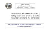 Ruolo della ECOENDOSCOPIA nelIa pancreatite cronica … nella PC e nei tumori... · Ruolo della ECOENDOSCOPIA nelIa pancreatite cronica e nelle ... Ruolo della ECOENDOSCOPIA nelIa