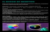 IL DISCO DI NEWTON - lucecolore.altervista.org newton.pdf · Il fatto che è difficile percepire il disco proprio bianco dipende da come il disco è stato colorato e dalla velocità